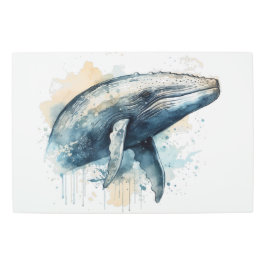 Impresión En Metal Watercolor Whale Wonder