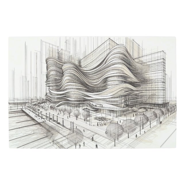 Impresión En Metal Waveform Wonder: Elegancia urbana (Anverso)