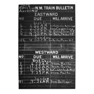 Impresión En Metal Western Maryland Train Bulletin 20x30