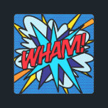 Impresión En Metal WHAM Fun Retro Libro Pop Art<br><div class="desc">Un divertido,  fresco y moderno diseño inspirado en el arte pop del libro de historietas retro que pone el wham,  zap,  pow en tu día. El regalo perfecto para superhéroes,  amigos,  familia o como un regalo para ti mismo. Diseñado por ComicBookPop© en www.zazzle.com/comicbookpop*</div>