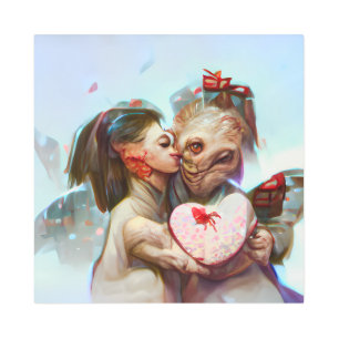 Impresión En Metal Whimsical Alien Romance