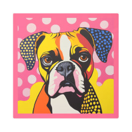 Impresión En Metal Whimsical Boxer Pop Art