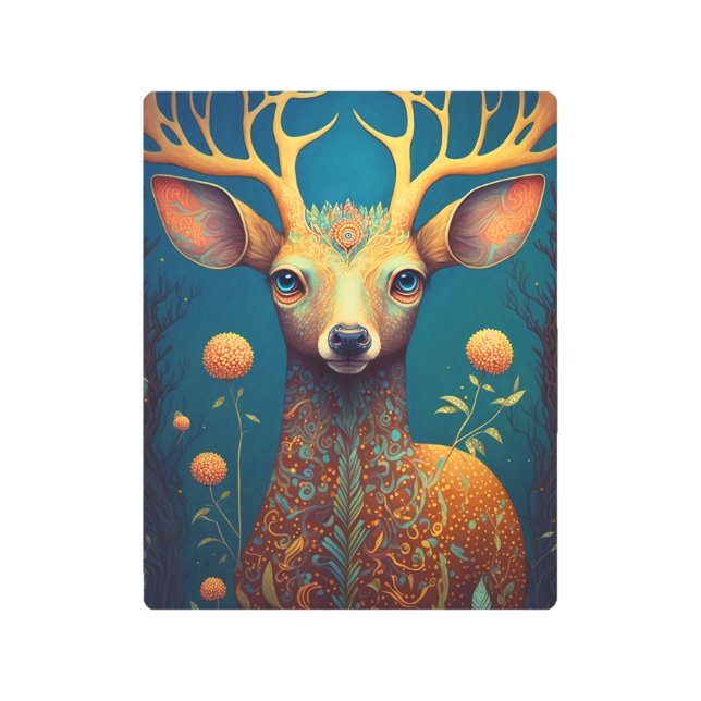 Impresión En Metal Whimsical Deer Fantasy Art (Anverso)