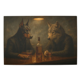 Impresión En Metal Whiskey Nights – Doberman & Wolf