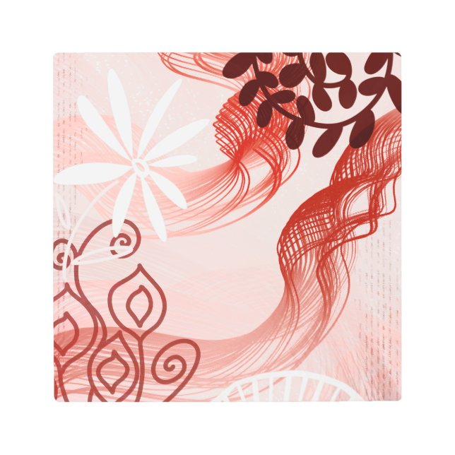 Impresión En Metal Whispering Petals – Flowing Botanical Abstract Art (Anverso)