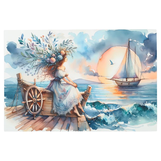 Impresión En Metal Whispers of the Sea at Sunset (Anverso)