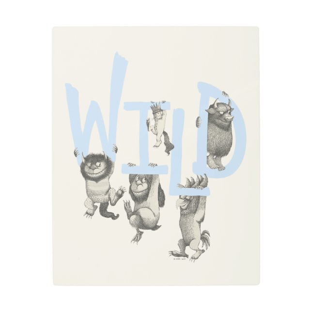 Impresión En Metal WILD | Cosas salvajes y Max - Azul (Anverso)