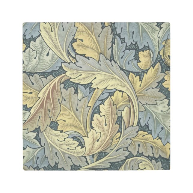Impresión En Metal William Morris Acanthus deja el Art Nouveau floral (Anverso)