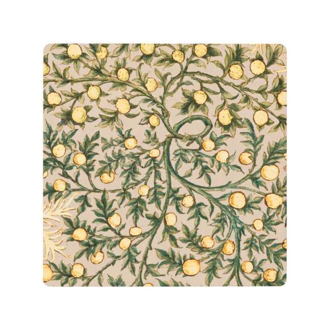 Impresión En Metal William Morris Floral Fruit Garden Flower Classic (Anverso)