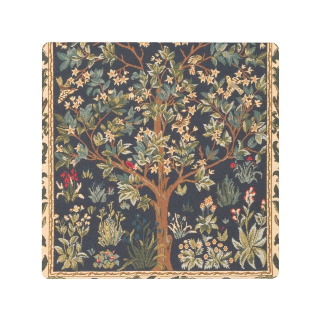 Impresión En Metal William Morris - Original De Árbol De Vida (Anverso)