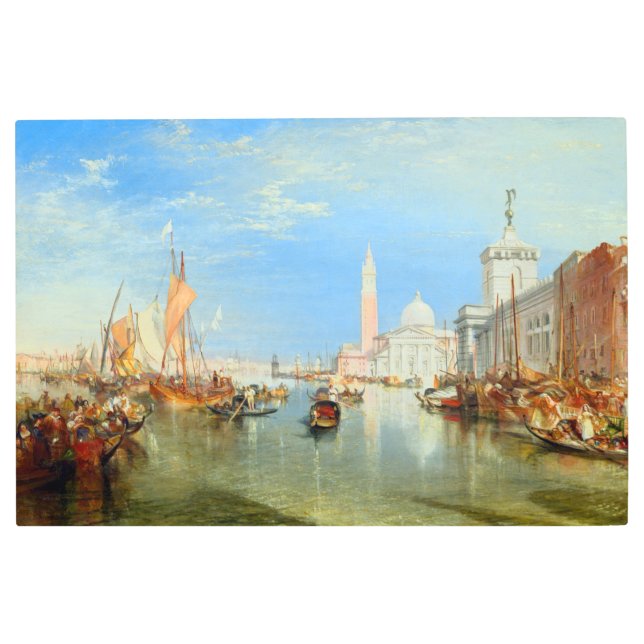Impresión En Metal William Turner - Venecia, Dogana y San Giorgio (Anverso)