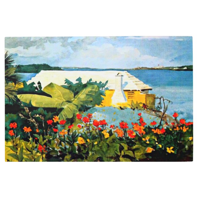 Impresión En Metal Winslow Homer art, Flower Garden (Anverso)