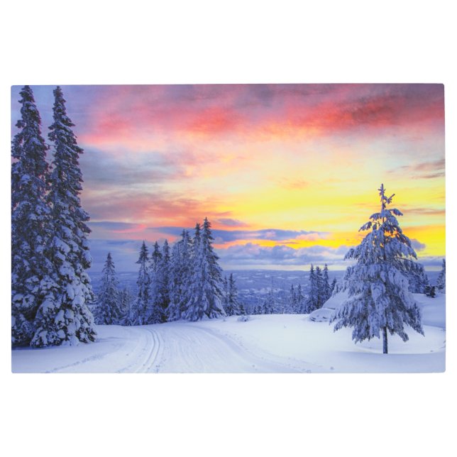 Impresión En Metal Winter scenery   (Anverso)