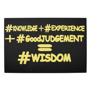 Impresión En Metal "WISDOM EQUATION" Diseño De Expresión Cute. ¡Hazte