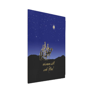 Impresión En Metal Wisemen Aún Lo Busca Navidades