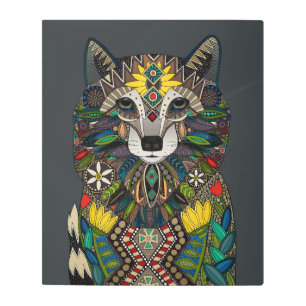 Impresión En Metal WOLF ebony