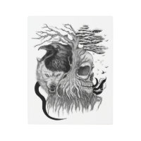 Wolf y Raven con el cráneo