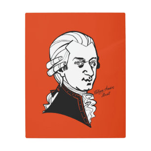 Impresión En Metal Wolfgang Amadeus Mozart