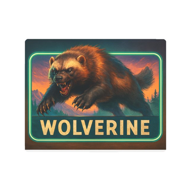 Impresión En Metal Wolverine Metal Sign (Anverso)