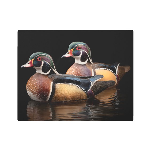 Impresión En Metal Wood Ducks (Anverso)