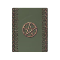 Wood Twig Pentacle Olive Green Wiccan