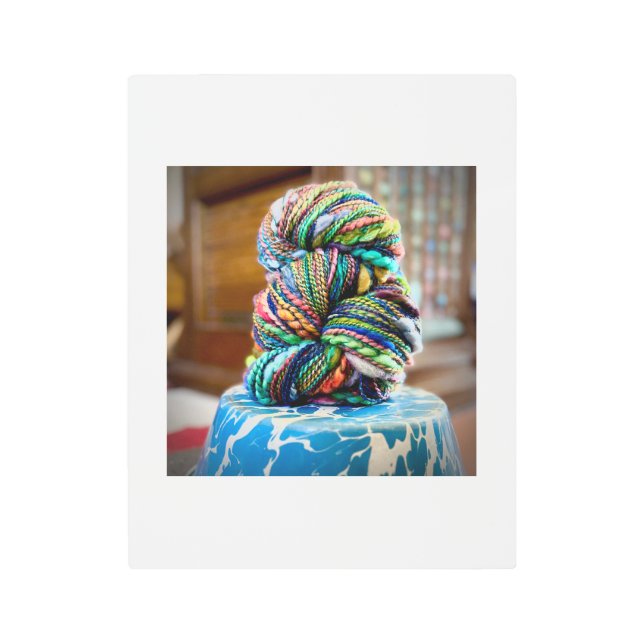 Impresión En Metal Yarn Hand Dyed and Handspun (Anverso)