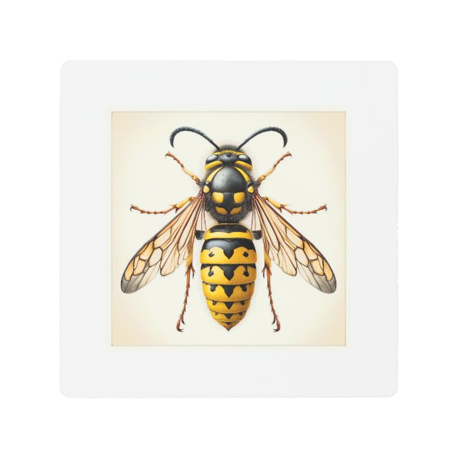 Impresión En Metal Yellow Jacket Insect 040624IREF124 - Watercolor (Anverso)