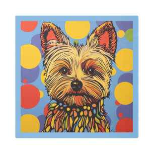 Impresión En Metal Yorkie Pop Art Delight