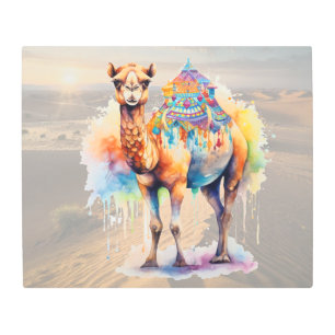 Impresión En Metal *~* Zen Fantasy CAMEL desierto Rainbow SC5