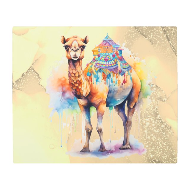 Impresión En Metal *~* Zen Fantasy CAMEL Purpurina arcoiris SC5 (Anverso)