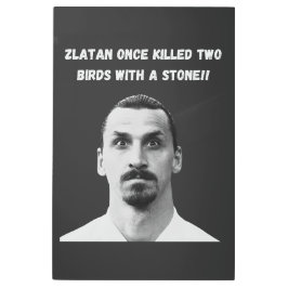 Impresión En Metal Zlatan Ibrahimović Icónica estampado en la pared