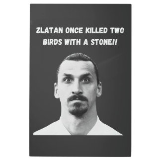Impresión En Metal Zlatan Ibrahimović Icónica estampado en la pared