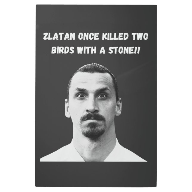Impresión En Metal Zlatan Ibrahimović Icónica estampado en la pared (Anverso)