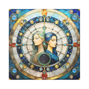 Impresión En Metal Zodiac - Gemini Los Gemelos