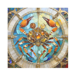 Impresión En Metal Zodiaco - Cáncer El Cangrejo