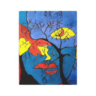 Impresión "en tierra" sobre arte mural metalizado