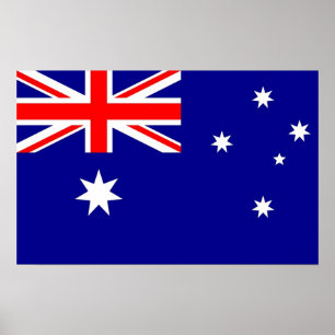 Impresión enmarcada con bandera de Australia