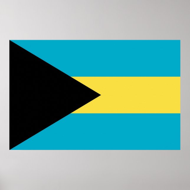 Impresión enmarcada con bandera de Bahamas (Frente)