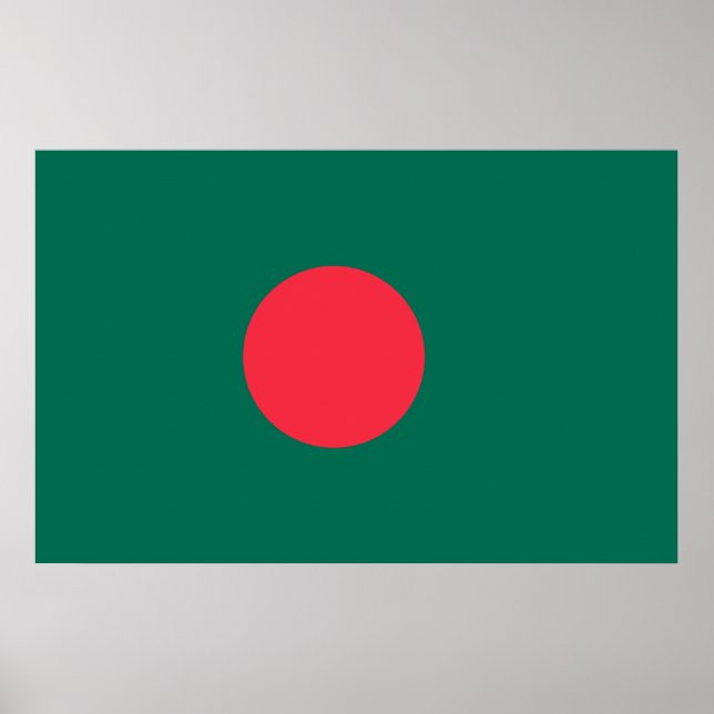 Impresión enmarcada con bandera de Bangladesh (Frente)
