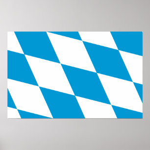 Impresión enmarcada con bandera de Baviera, Aleman