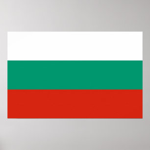 Impresión enmarcada con bandera de Bulgaria