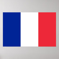 Impresión enmarcada con bandera de Francia