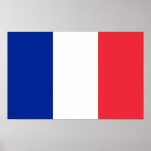 Impresión enmarcada con bandera de Francia