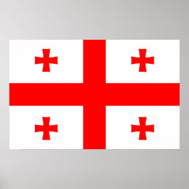 Impresión enmarcada con bandera de Georgia