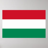 Impresión enmarcada con bandera de Hungría