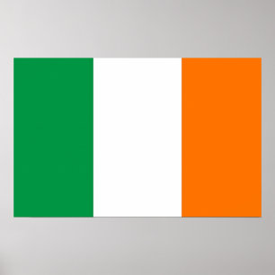 Impresión enmarcada con bandera de Irlanda