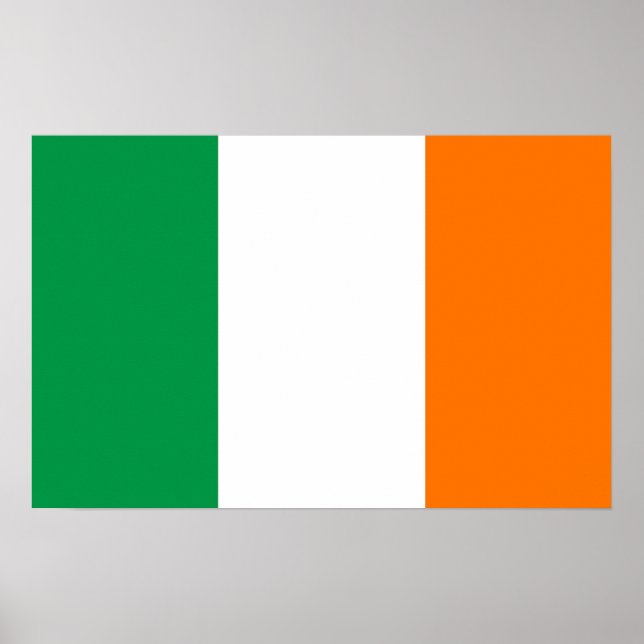 Impresión enmarcada con bandera de Irlanda (Frente)