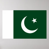 Impresión enmarcada con bandera de Pakistán