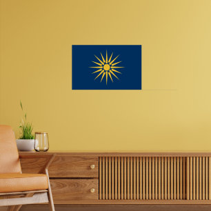Impresión enmarcada con la bandera de Macedonia, G
