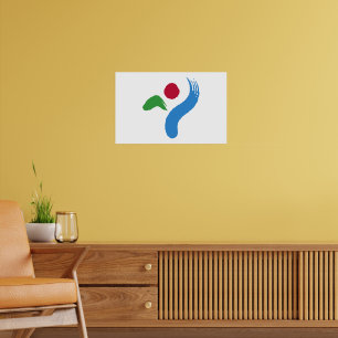 Impresión enmarcada con la bandera de Seúl